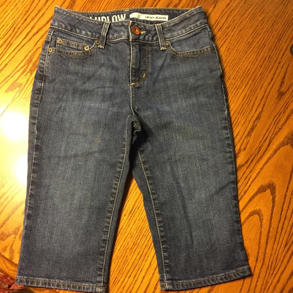 DKNY long jean shorts